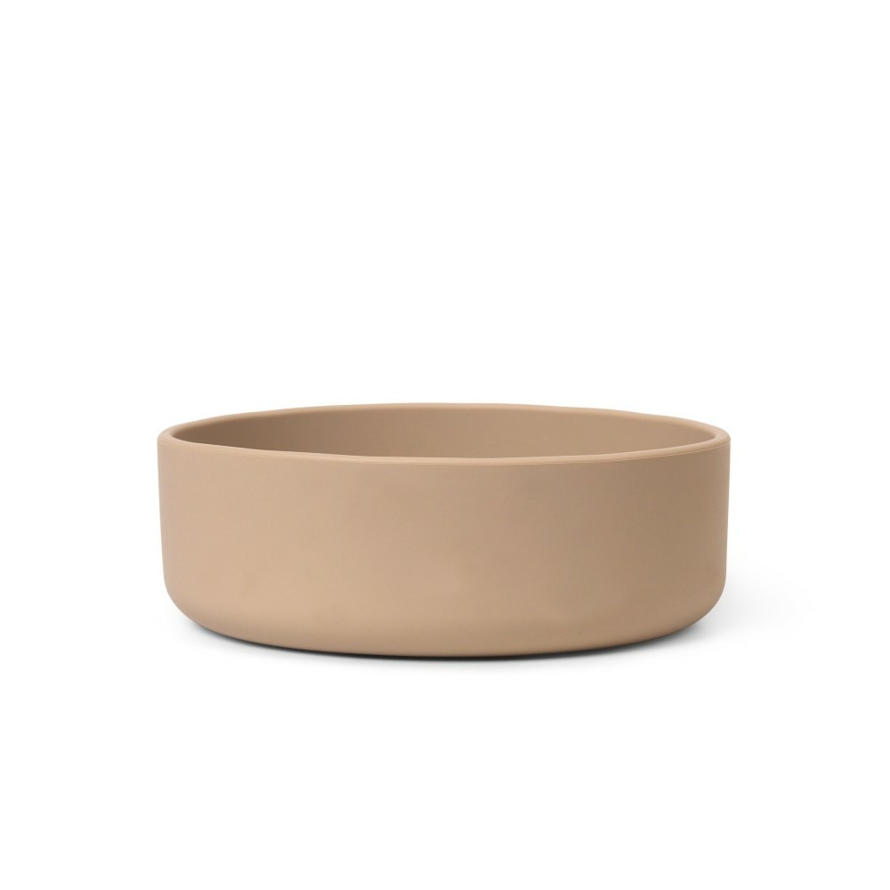 Skal - gamelle pour chien déco en silicone taupe 16x16x5,5cm
