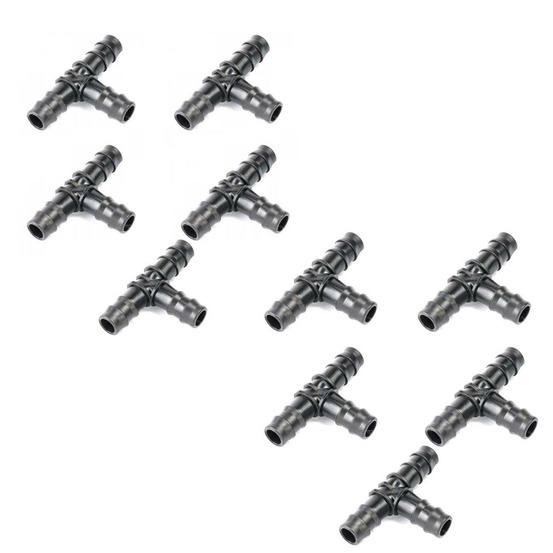 Lot de 10 connecteurs en t pour tuyau 16 mm arrosage