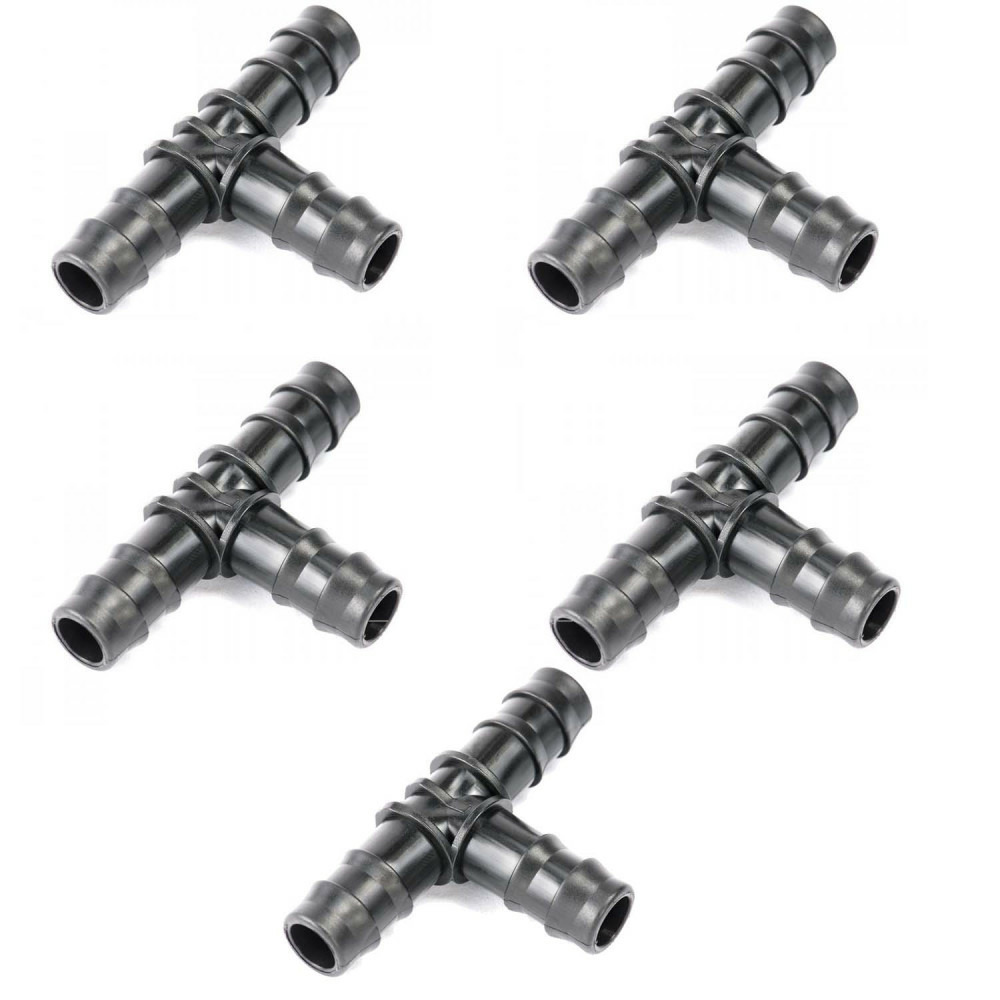 Lot de 5 pieces, dérivation t cannelé 16 mm