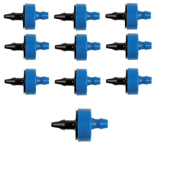 Lot 10 goutteur auto-regulant 2l/h bleu