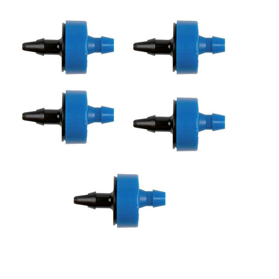 Lot de 5 goutteurs auto-régulation 2l/h bleu