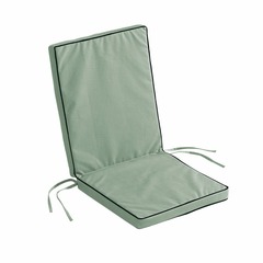 Coussin de fauteuil 90x40x4 cm polyester uni waterproof siesta sauge