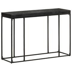 Table console noir 110x35x76 cm bois d'acacia et de manguier