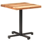 Table de bistro carrée 70x70x75 cm bois d'acacia massif