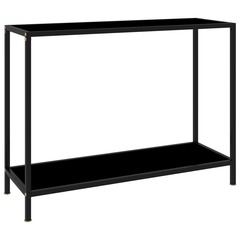 Table console noir 100x35x75 cm verre trempé