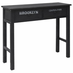 Table console noir 90 x 30 x 77 cm bois