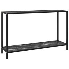 Table console noir 120x35x75 cm verre trempé