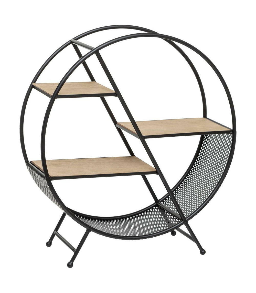 Étagère de rangement ronde en métal h 55. 8 cm