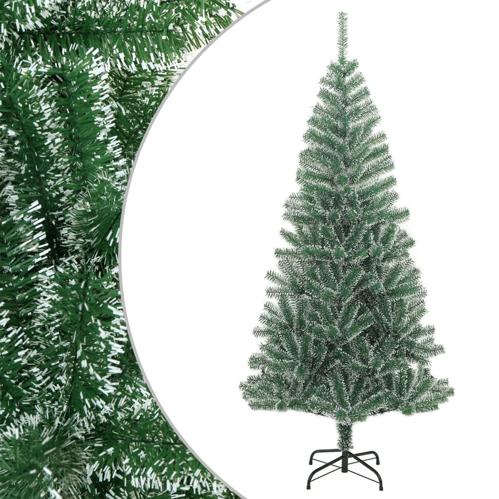 Très grand sapin de noël floqué 240 cm majestueux et réaliste