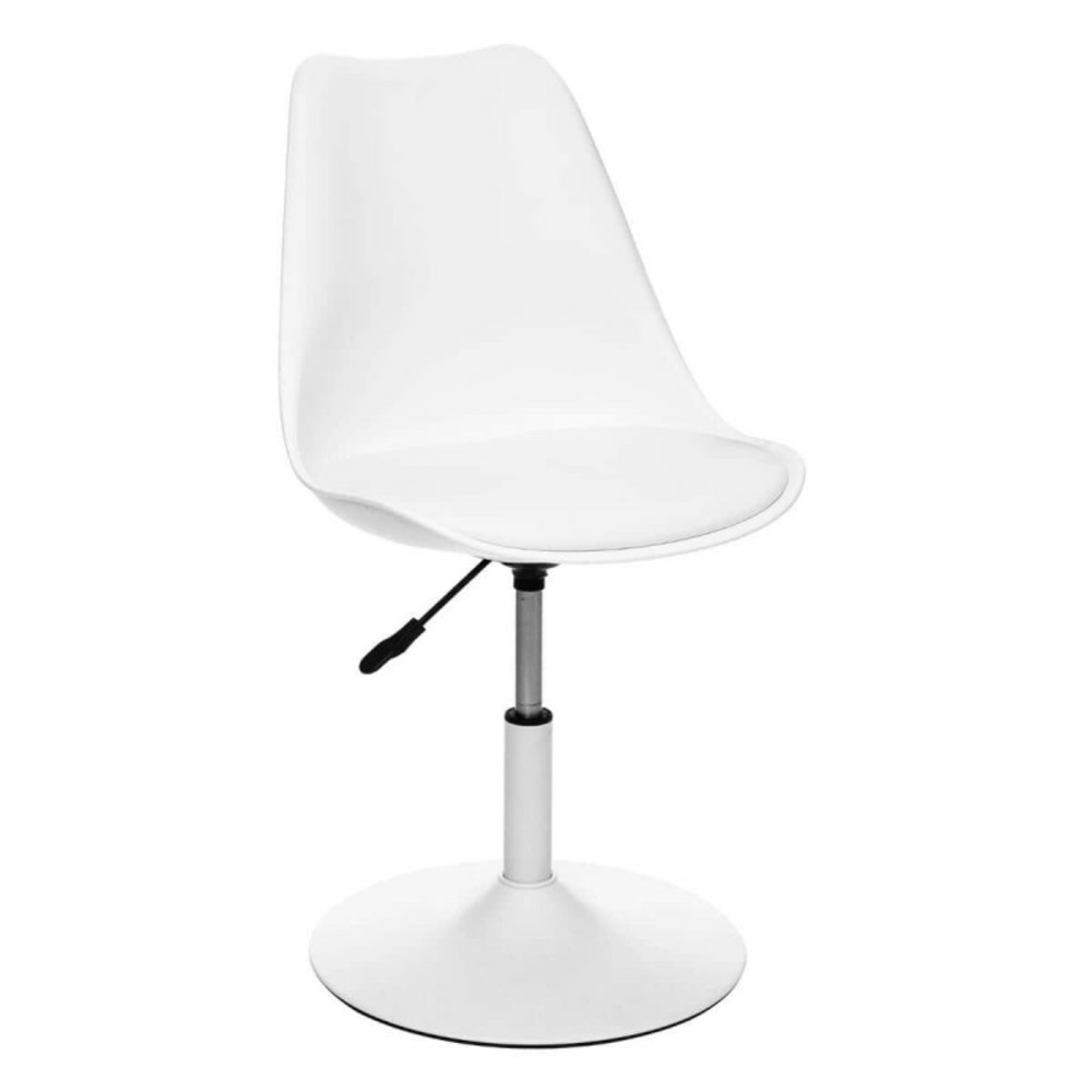 Chaise déco hauteur ajustable style scandinave "aiko" atmosphera - blanc