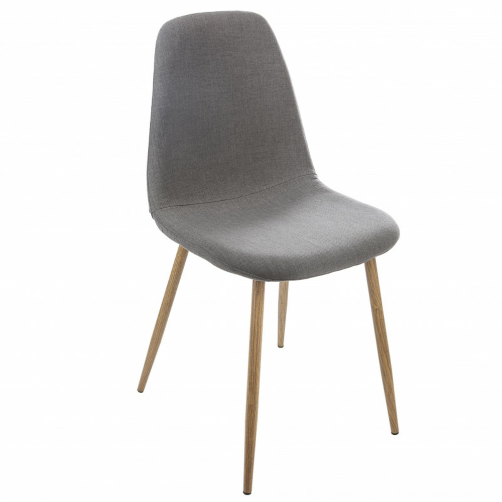Lot de 2 chaises style scandinave taho imitation chêne atmosphera - gris foncé