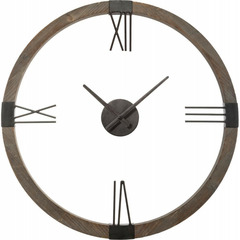 Horloge en métal & bois diamètre 58 cm atmosphera
