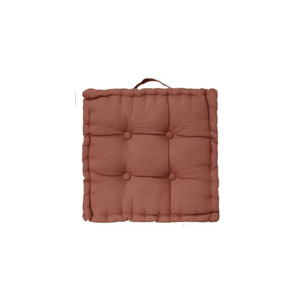 Coussin de sol 40 x 40 x 8 cm atmosphéra - terracotta