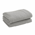 Lot de 2 serviettes invité éponge "spa" 30 x 50 cm / 400 gr/m² - "spa" gris