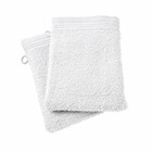 Lot de 2 gants de toilette éponge "spa" 15 x 21 cm / 400 gr/m² - "spa" blanc