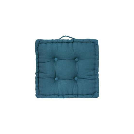 Coussin de sol 40 x 40 x 8 cm atmosphéra - bleu canard