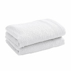Lot de 2 serviettes invité éponge "spa" 30 x 50 cm / 400 gr/m² - "spa" blanc