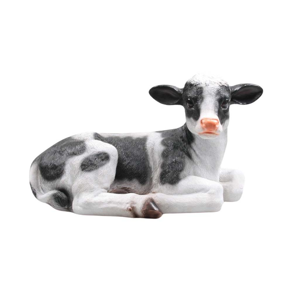 Vache couchée en résine 46 x 28 x 27 cm