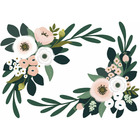 Sticker lilipinso grand décor fleuri 49 x 70.5 cm