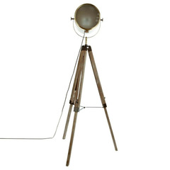 Lampadaire trépied pin "ebor" hauteur 150 cm atmosphera - bois & acier