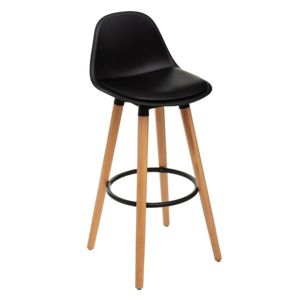 Tabouret bar déco style scandinave maxon atmosphera - noir