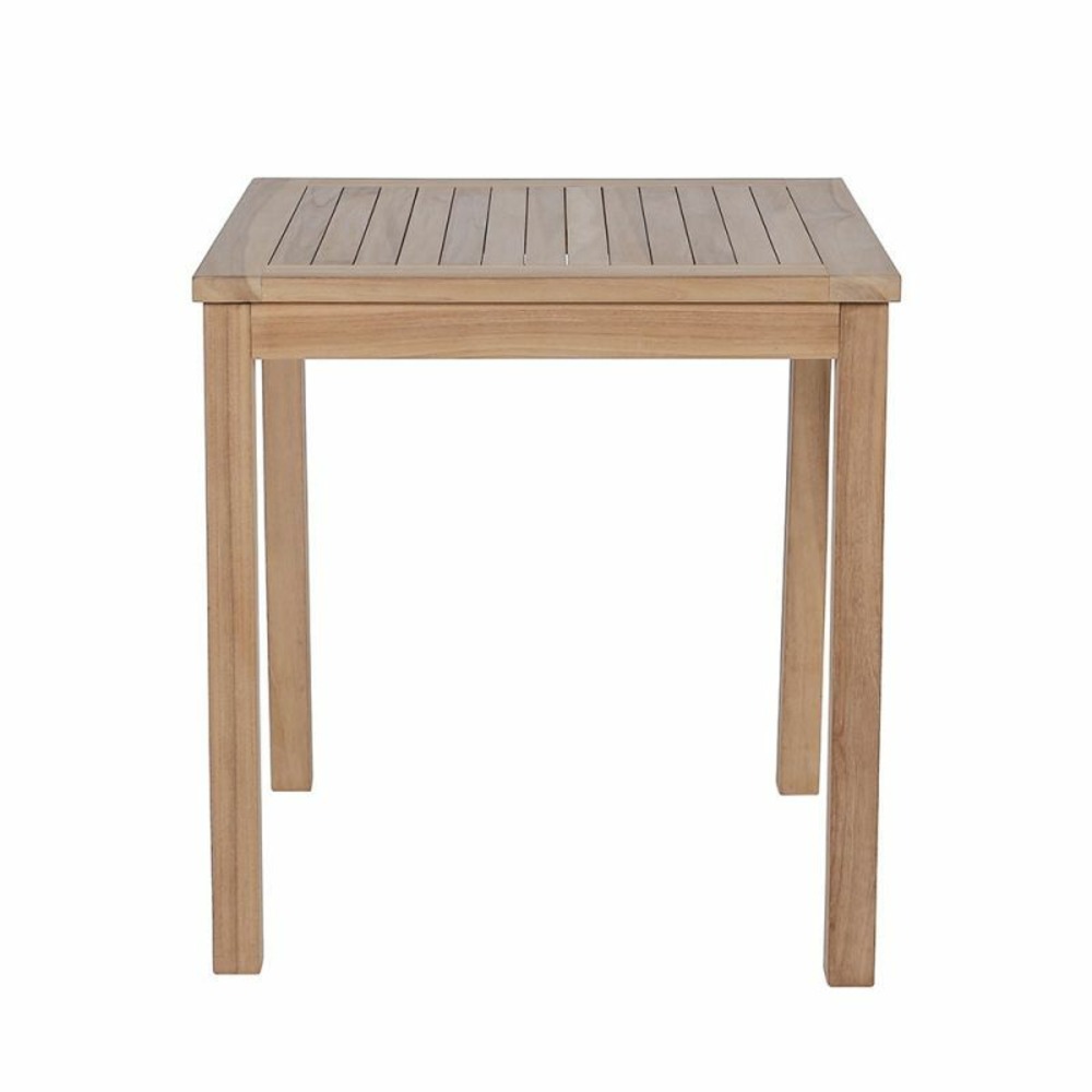 Table carrée en teck massif pour terrasse jardin ou extérieur 70 x 70cm