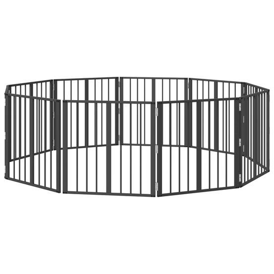 Porte pour chien 10 pc noir 60 x 60 cm acier galvanisé