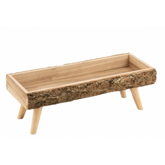 Cache-pot en bois naturel 54.5x28x25 cm