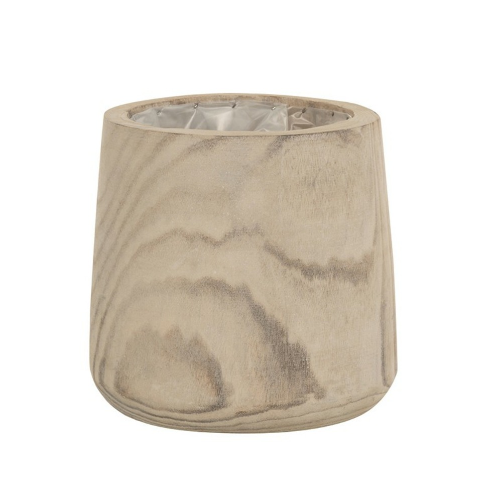 Cache-pot en bois de paulownia naturel 25x25x23 cm