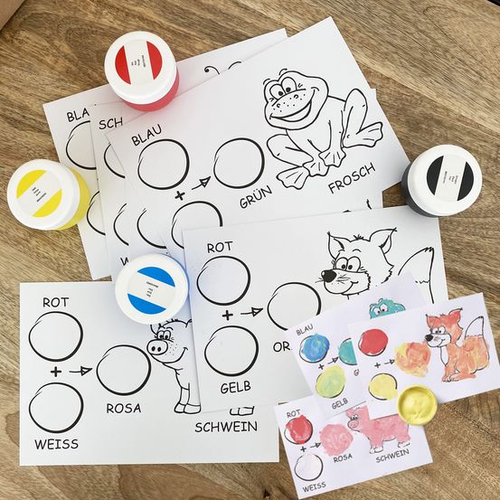 Coffret : j'apprends à connaitre les couleurs avec la peinture et les doigts