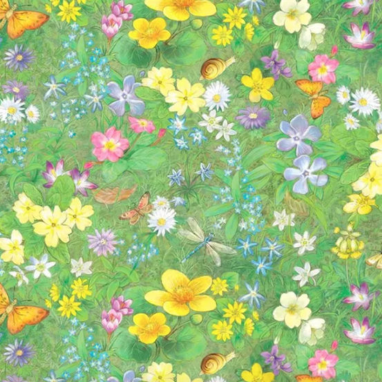 Tissu coton honey bunny - flora 110x50cm