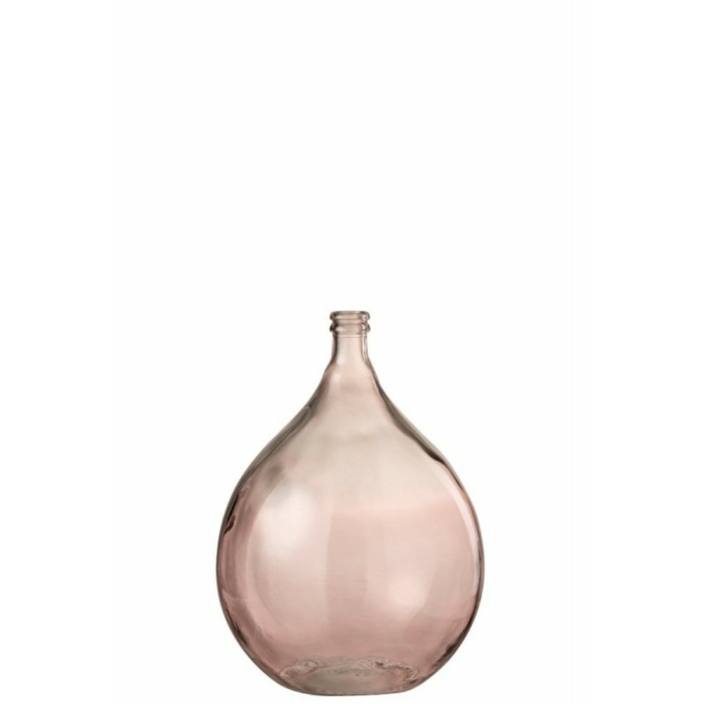 Vase dame jeanne en verre saumon 40x40x56 cm