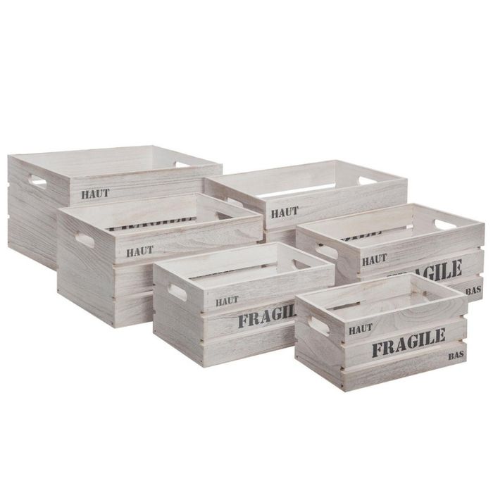 Lot De 6 Caisses Agricoles Empilables 40L - Pour Récolte Olives, Raisins, Tomates - Dimensions 52x42x29 Cm