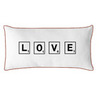 Love - coussin coton blanc avec inscription 30x50cm love