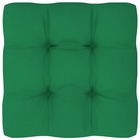 Coussin de palette vert 80x80x10 cm tissu