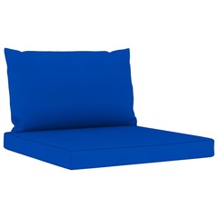 Coussins de canapé palette 2 pcs bleu tissu