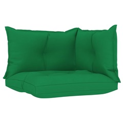 Coussins de canapé palette 3 pcs vert tissu