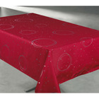 Nappe anti tache rectangulaire "apollo effet métal silver" 145 x 240 cm  - rouge