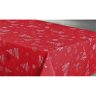 Nappe anti tache rectangulaire "sapin" 145 x 300 cm (8 à 12 couverts) - rouge