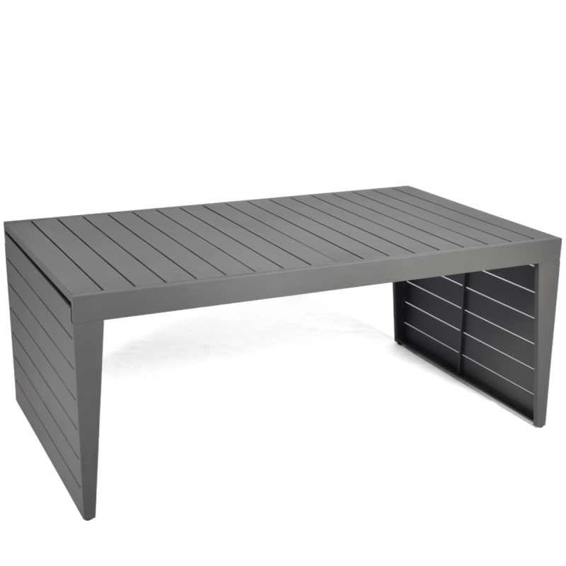 Table de jardin extensible en aluminium 8 places gris anthracite maupiti