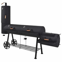 Barbecue au charbon de bois avec étagère inférieure noir xxxl