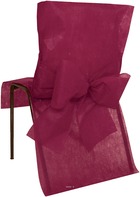 Housses de chaise x10 bordeaux avec noeud tissu non tissé 50 cm x95 cm - couleur