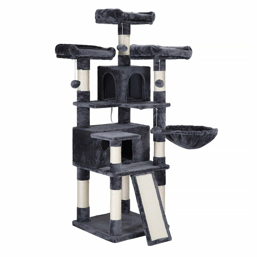 Arbre à chat xxl tour de jeux 168 cm gris anthracite