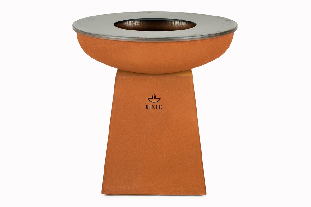 White fire 3165113 braséro/plancha-acier corten-d 102cm