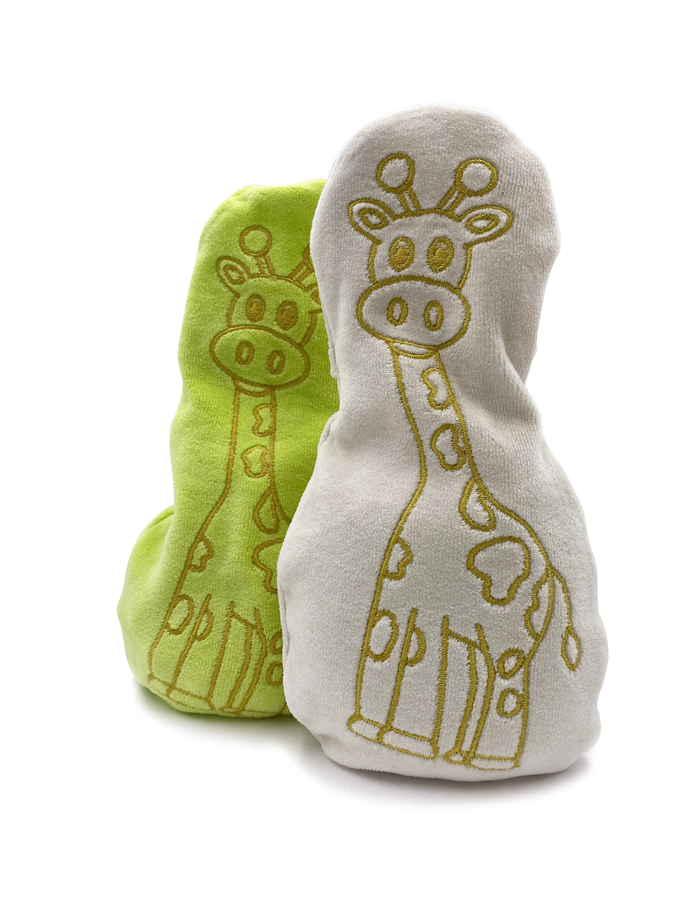 Doudou bouillotte girafe vert