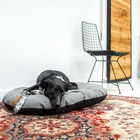 Pemea - coussin chien gris clair, doux et moelleux 110x88x15cm