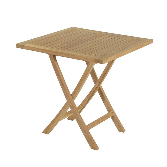 Table pliante carrée en teck massif gap 75 cm