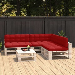 Coussins de canapé palette 7 pcs rouge