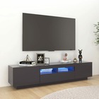 Meuble tv avec lumières led gris 180x35x40 cm