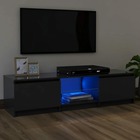 Meuble tv avec lumières led gris 120x30x35,5 cm